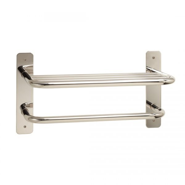 18" Stainless Towel Shelf with Bar