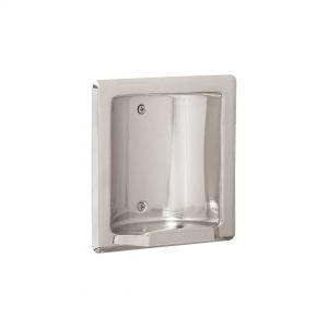 Recessed Soap and Tumbler Holder with Metal Lip