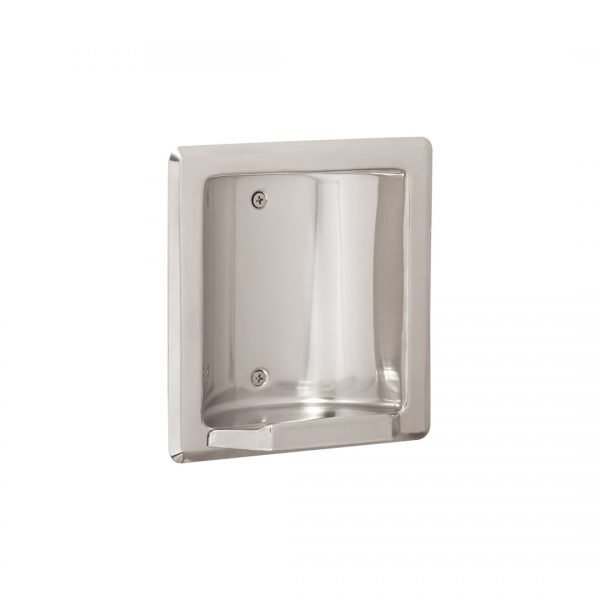 Recessed Soap and Tumbler Holder with Metal Lip