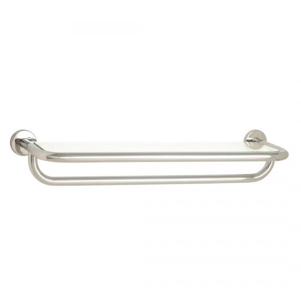 H & H Hospitality Series Glass Shelf with Bar