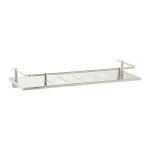 H & H Designer Series Rectangular Sundries Shelf with Rail 16"