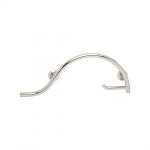 H & H Designer Series Pismo Curved Grab Bar and Paper Holder