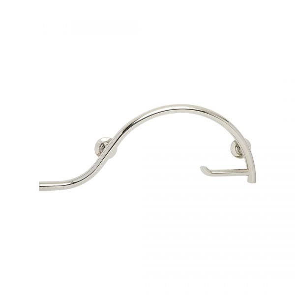 H & H Designer Series Pismo Curved Grab Bar and Paper Holder