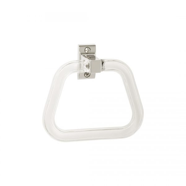 H & H Economy Series Towel Ring with Clear Acrylic Ring