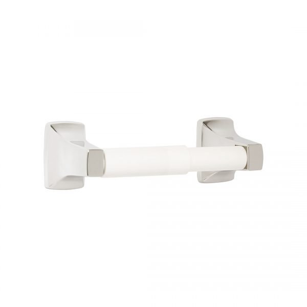 toilet paper holder with white roller