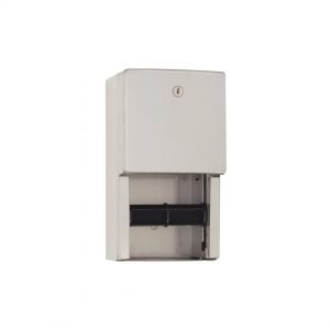 Locking Surface-Mounted Dual Paper Dispenser